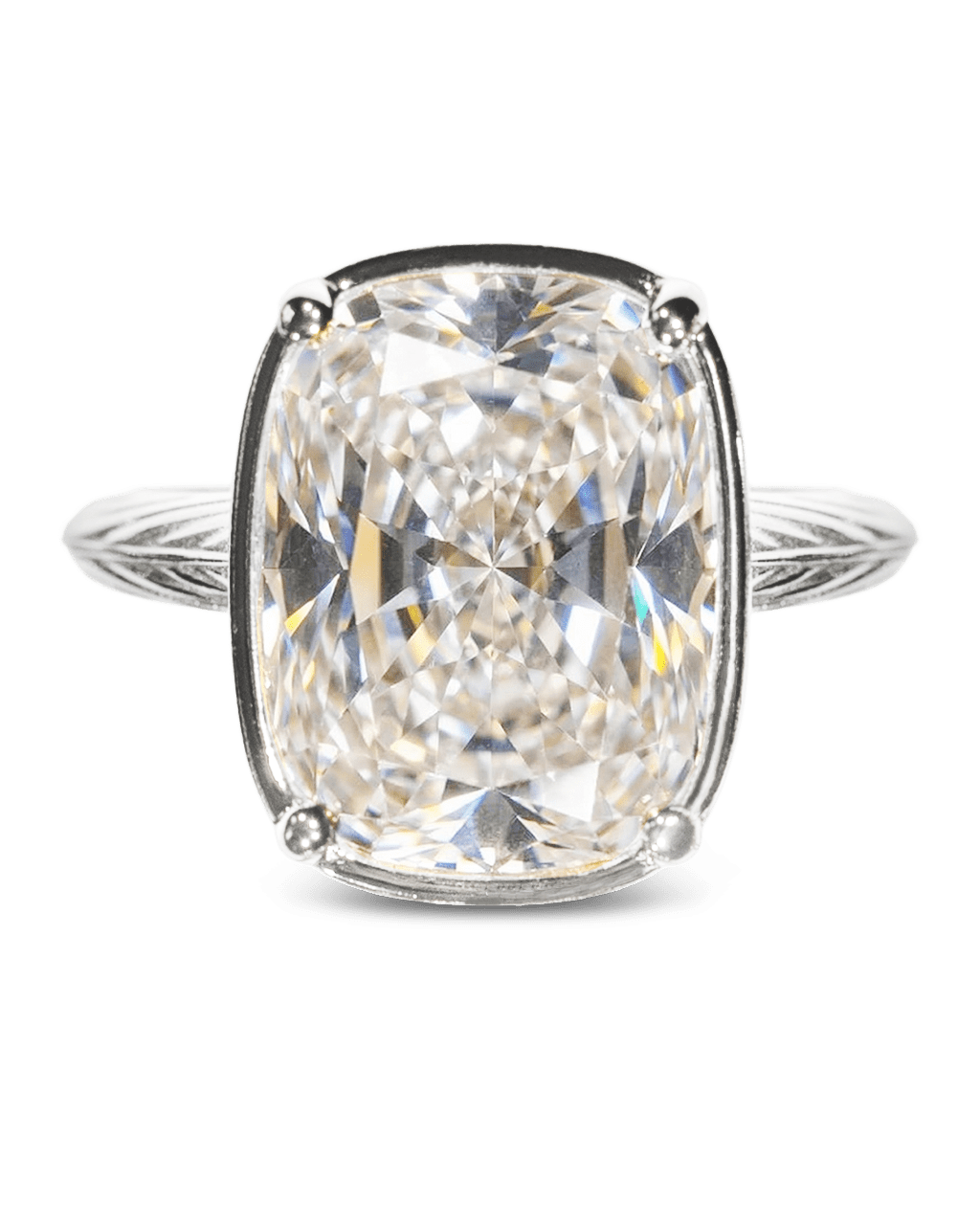 Elongated Cushion Cocktail Ring in Silver