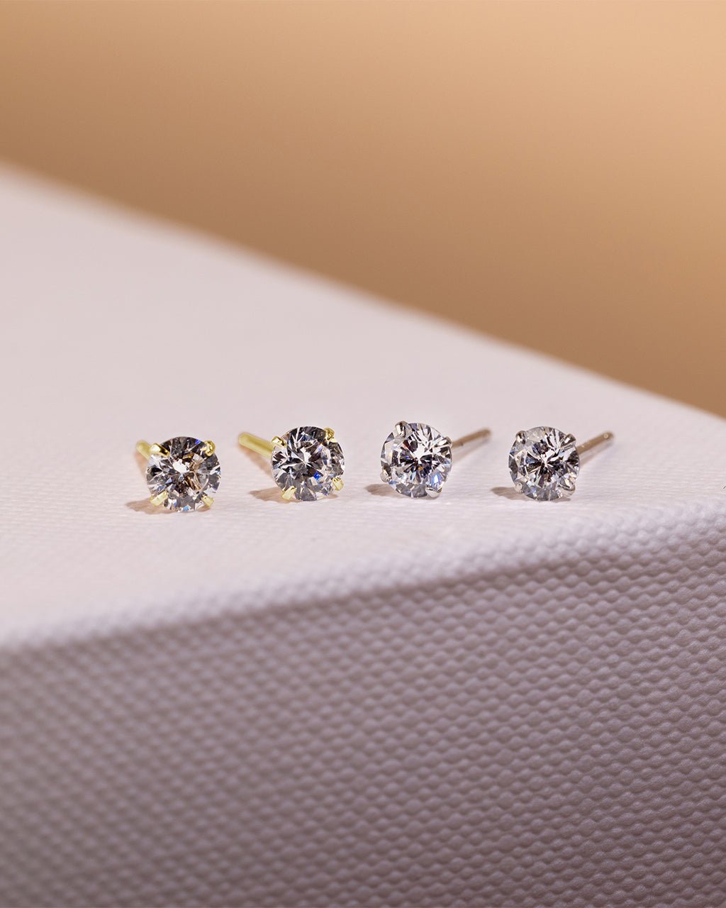 4mm CZ Stud Earrings - view 3