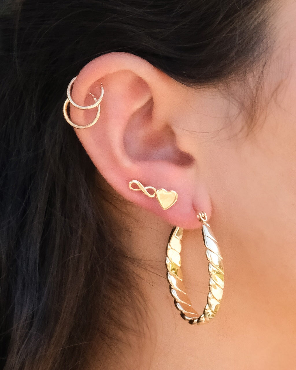 Heart & Infinity Earring Set of 3 - view 10