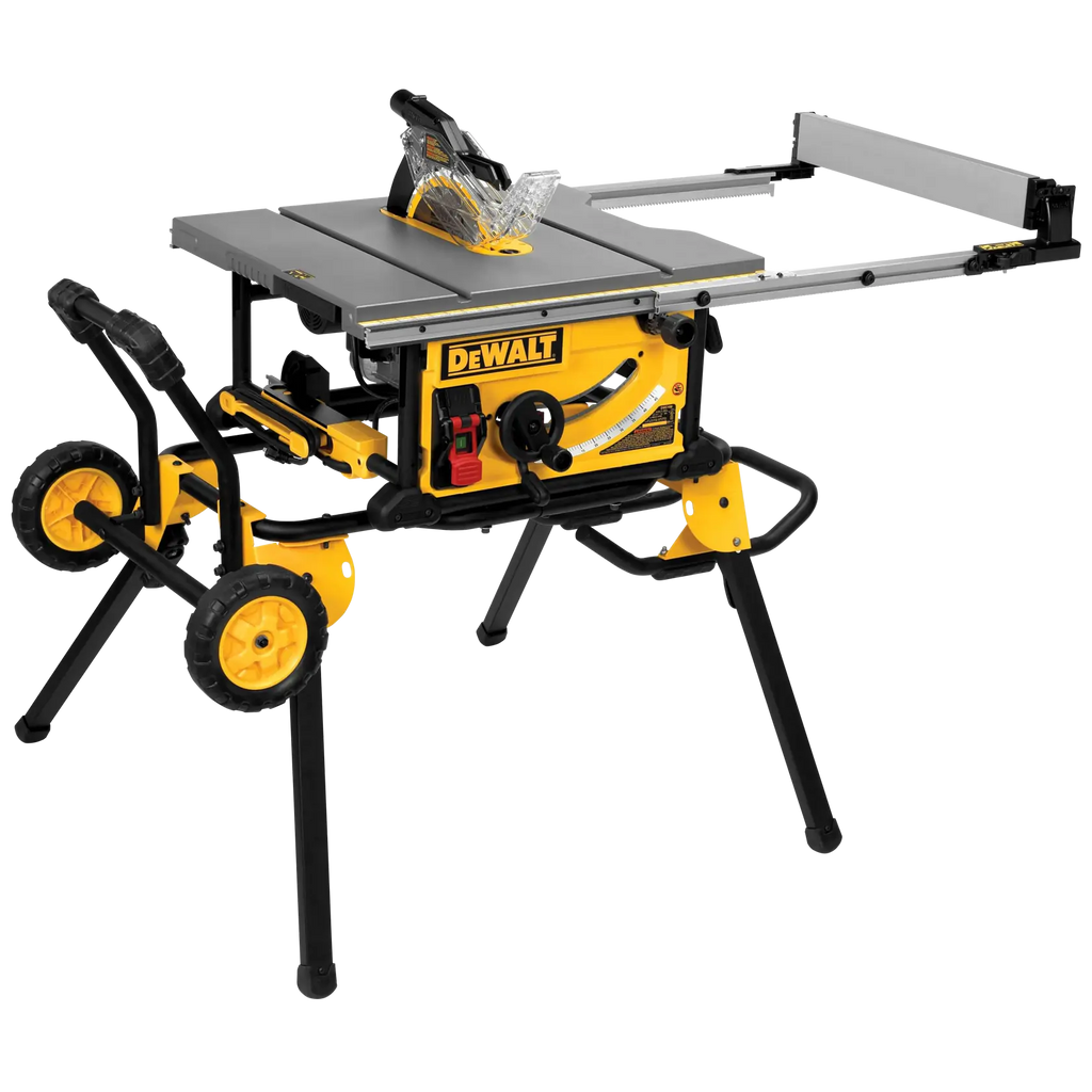 DEWALT DWE7491RS 10" Jobsite Table Saw with Rolling Stand, 15 Amp Motor, 32-1/2" Rip Capacity