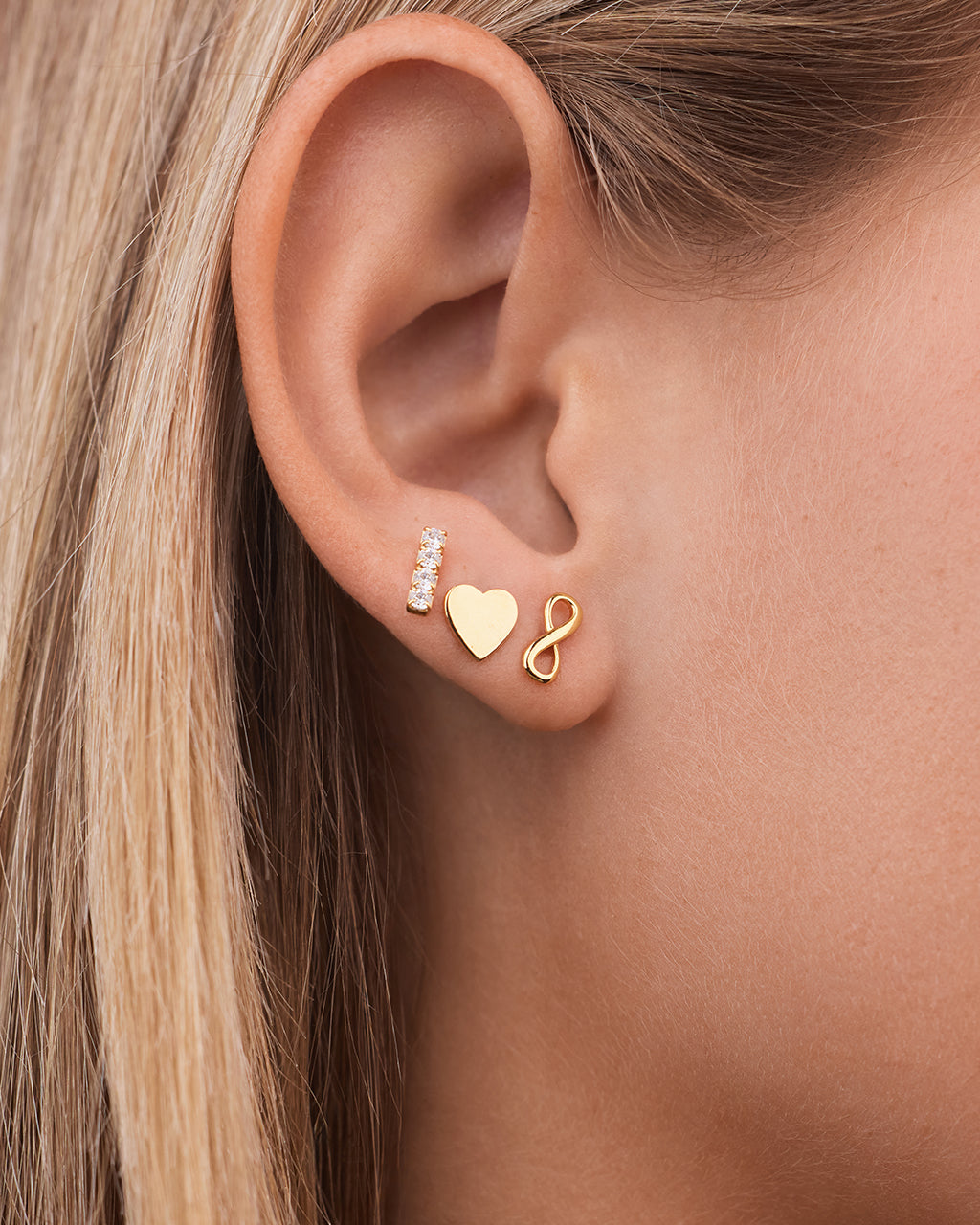 Heart & Infinity Earring Set of 3 - view 4
