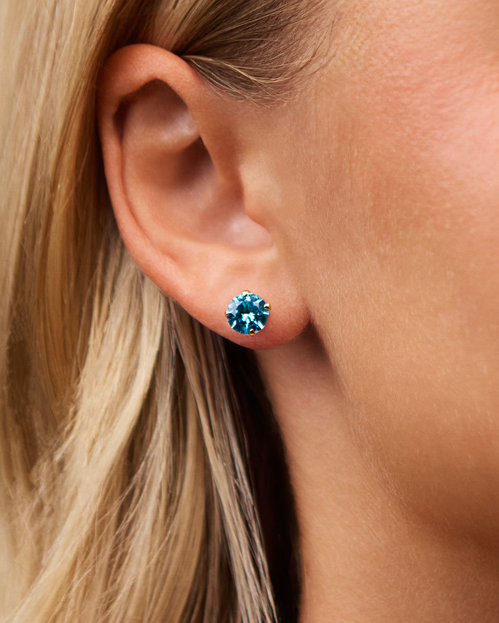 7mm Rainbow CZ Studs - view 4