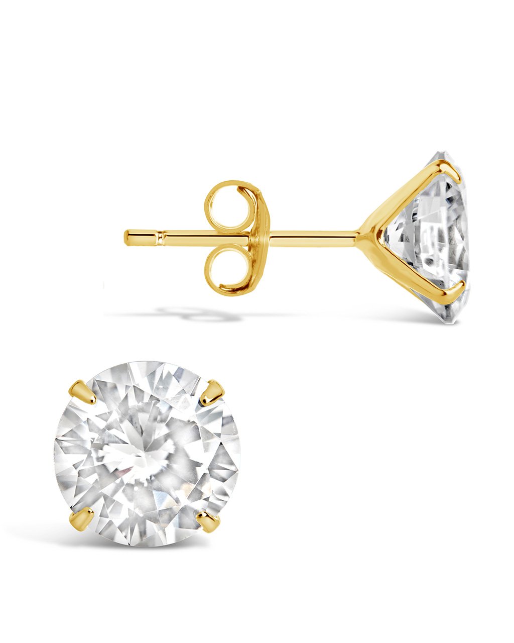 8mm CZ Stud Earrings - view 9