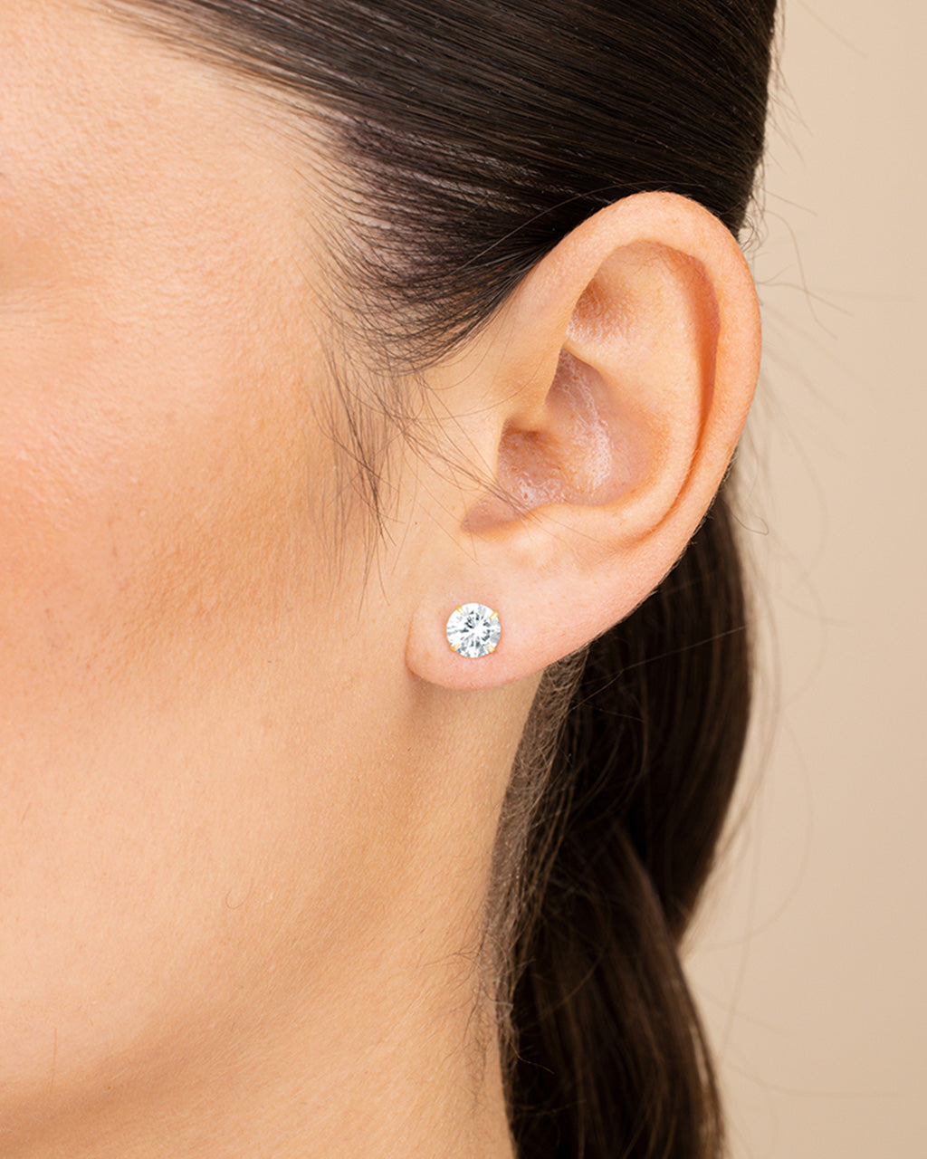 6mm CZ Stud Earrings - view 9