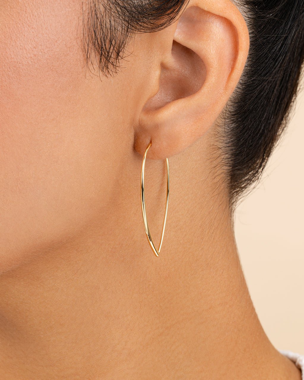 Delicate Threader Hoop Earrings - view 8
