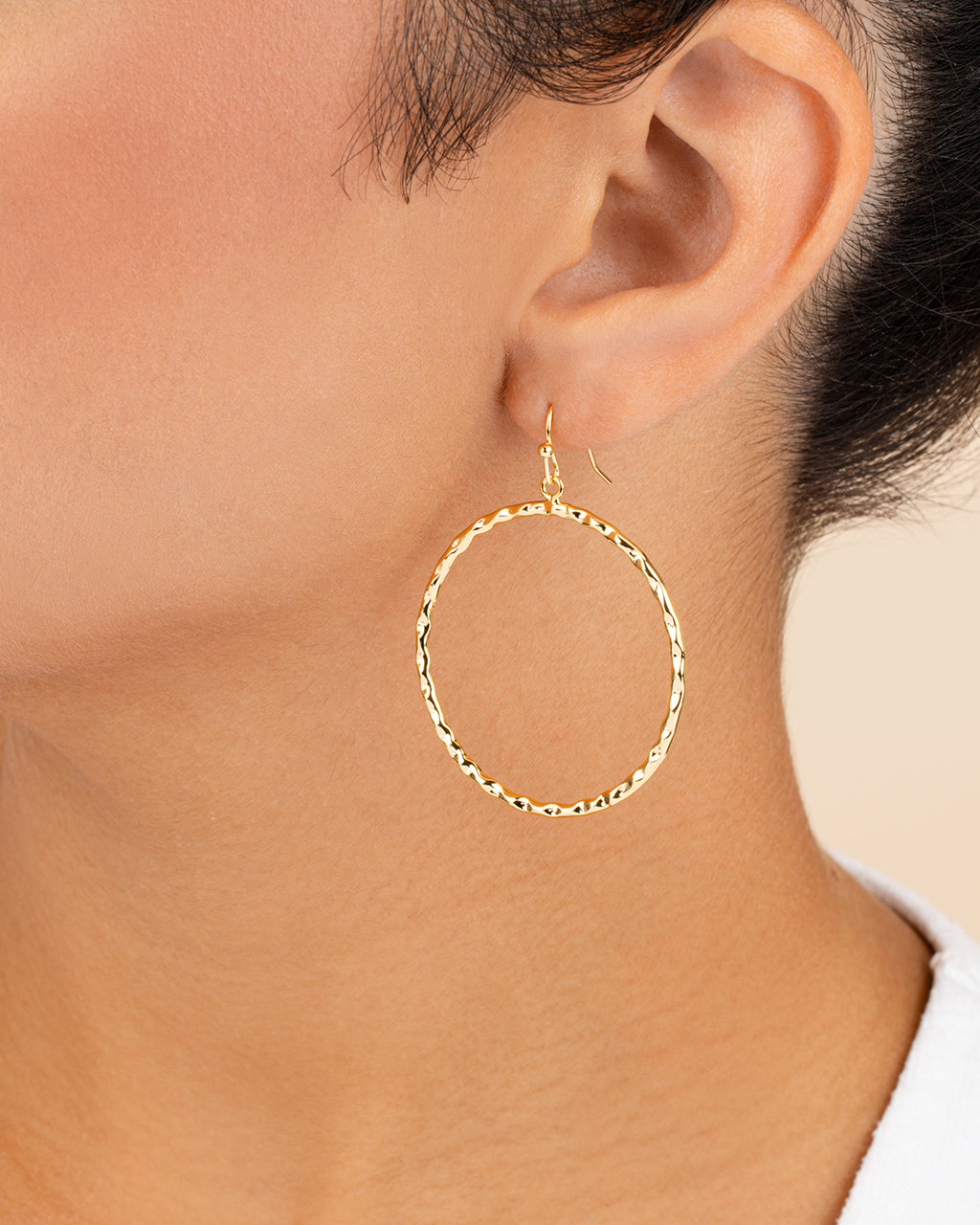 Gold and Silver Dangle Earrings - view 3