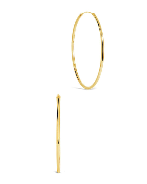 2.7" Infinity Hoop Earrings in Gold