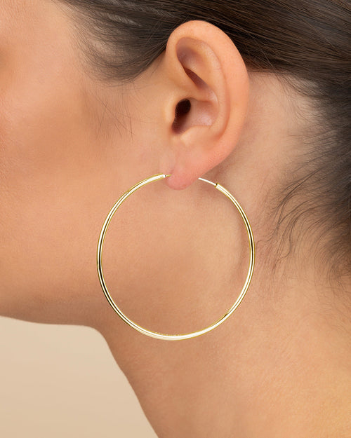 2.7" Infinity Hoop Earrings - view 2