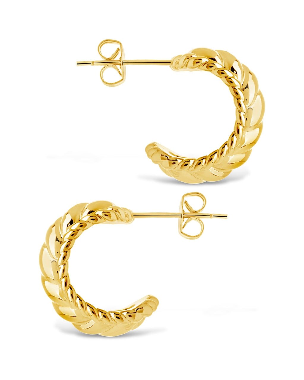 Kalina Quilted Huggie Hoop Earrings - view 7