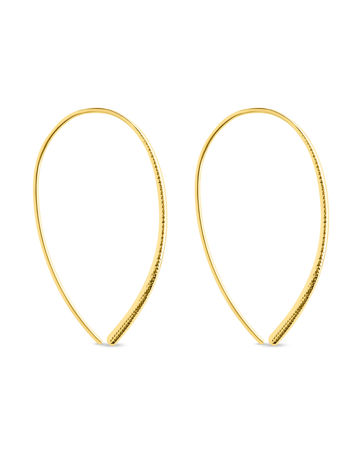 Delicate Threader Hoop Earrings in 14K Gold Plated