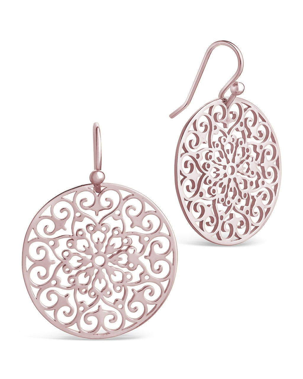 Round Filigree Dangle Earrings - view 7