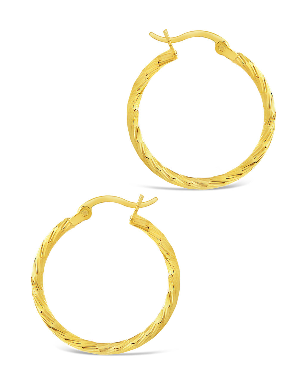 Anita Textured Hoop Earrings - view 5