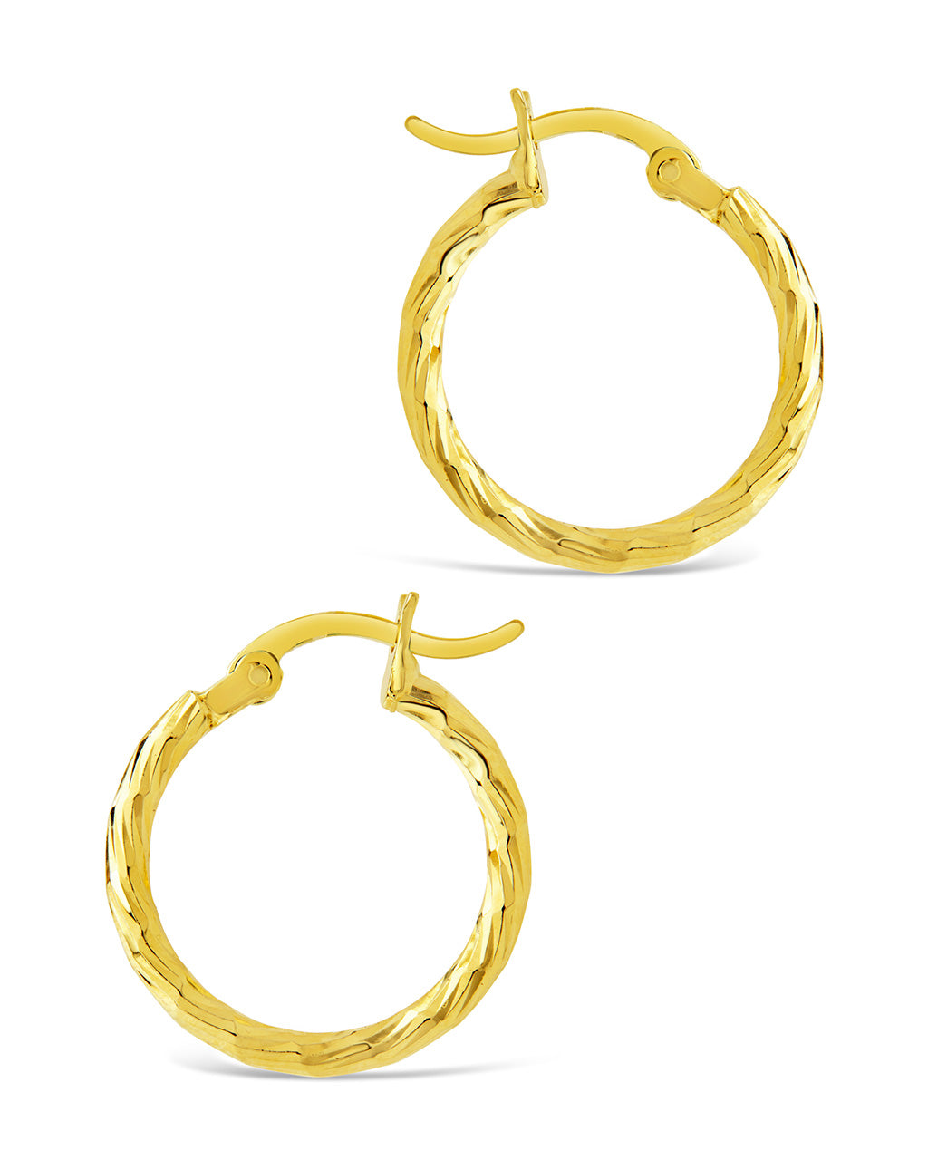 Anita Textured Hoop Earrings - view 9