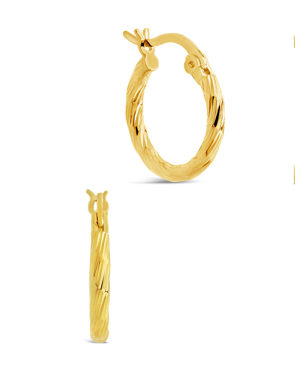 Anita Textured Hoop Earrings - view 10