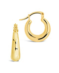 Graduated Tube Hoop Earrings in Gold