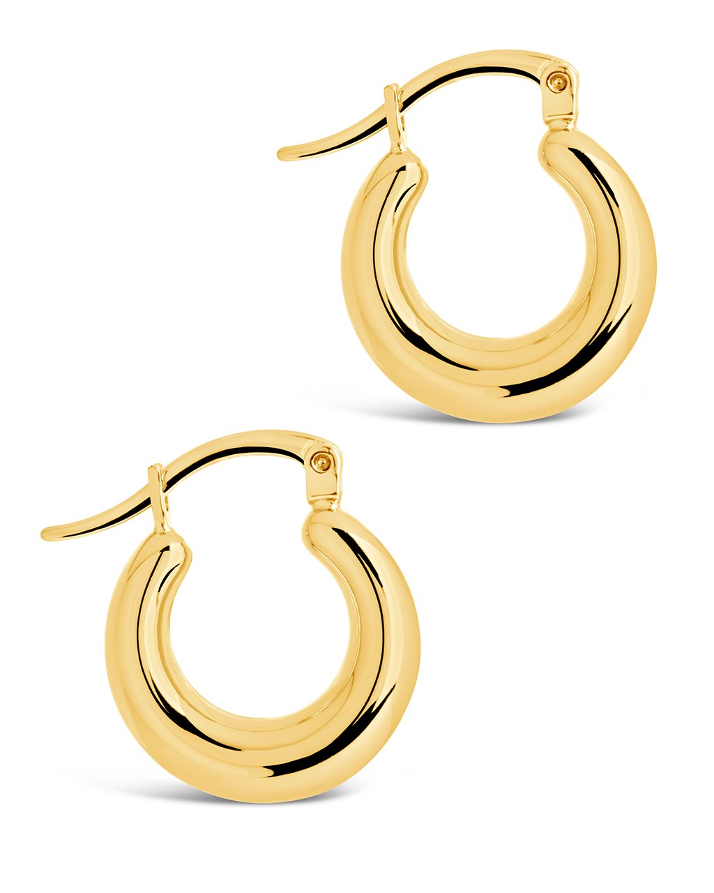 Graduated Tube Hoop Earrings - view 9