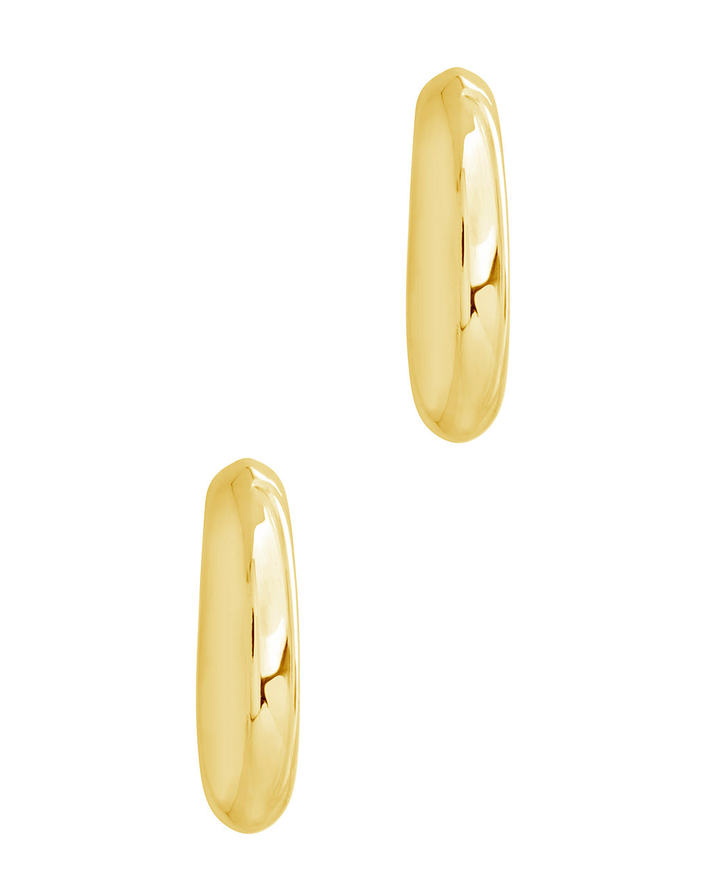 Avril Elongated Chunky Hoop Earrings - view 4