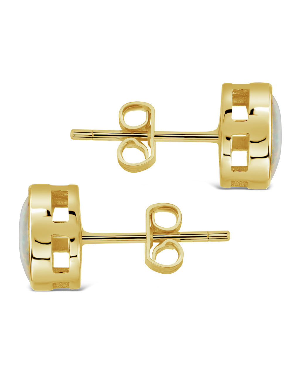 Paxe Opal Circle Stud Earrings - view 4