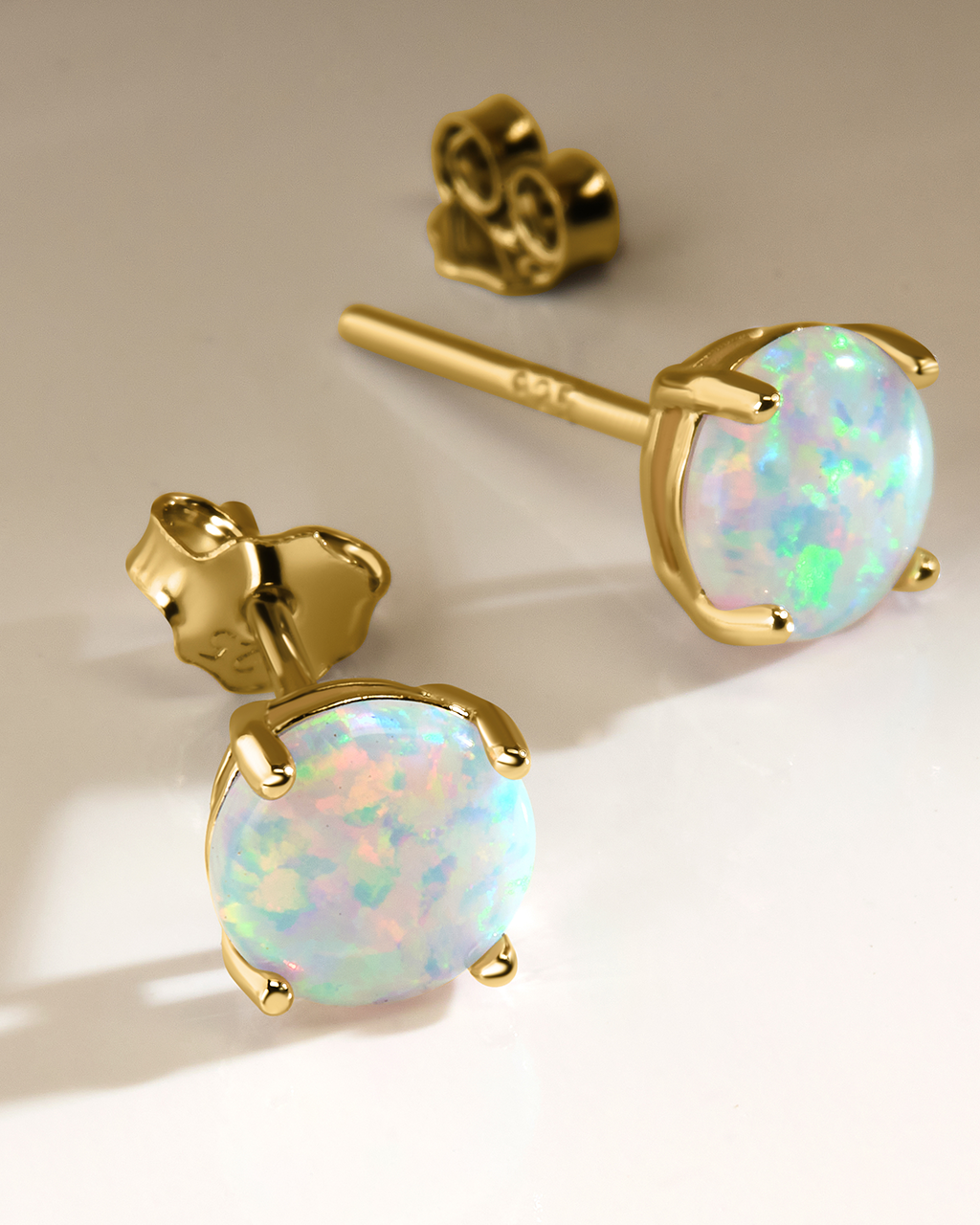 6mm Opal Earring Studs - view 7