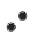 7mm Rainbow CZ Studs in Black