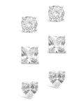 Statement CZ Stud Set of 3 in Silver