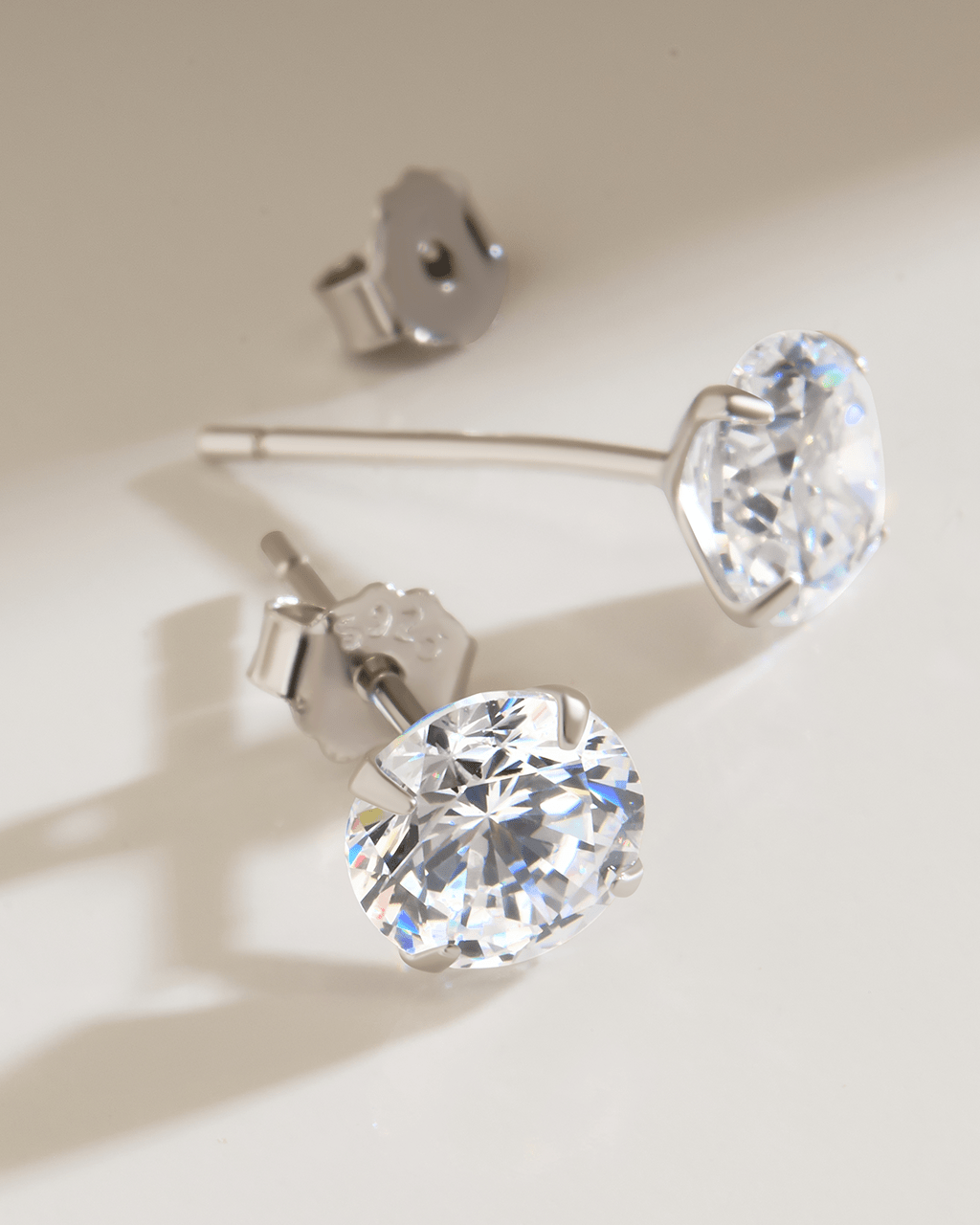 6mm CZ Stud Earrings - view 3