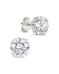 6mm CZ Stud Earrings in Silver