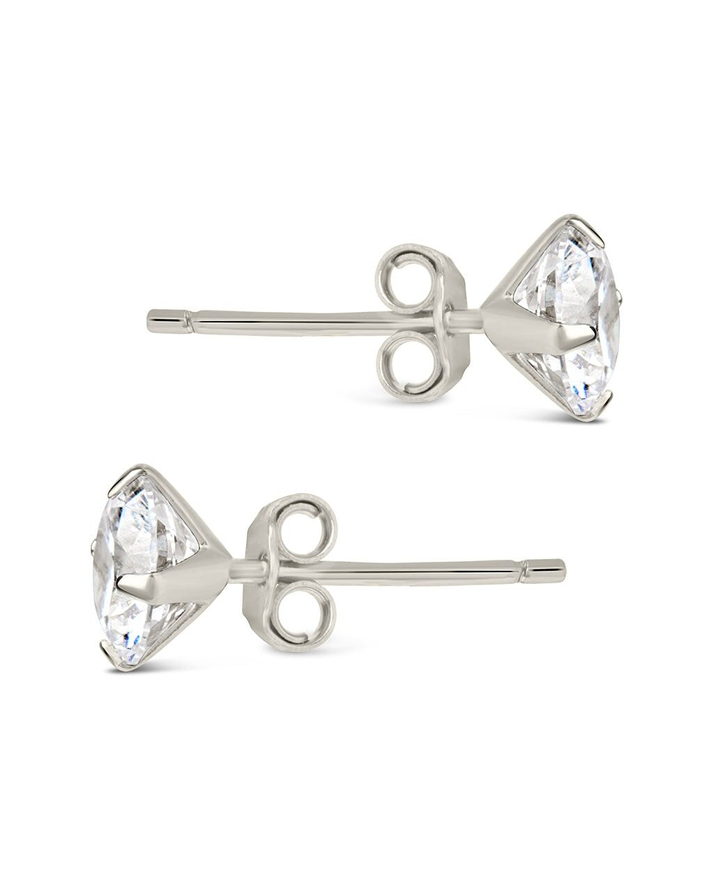 6mm CZ Stud Earrings - view 6