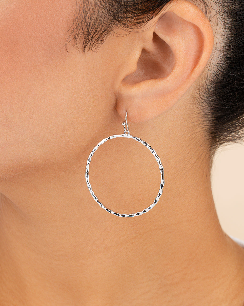 Gold and Silver Dangle Earrings - view 2