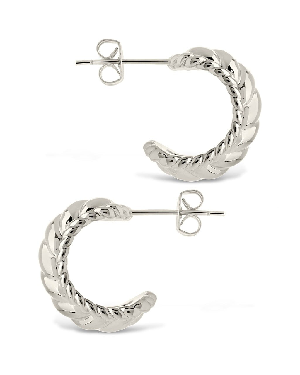 Kalina Quilted Huggie Hoop Earrings - view 10