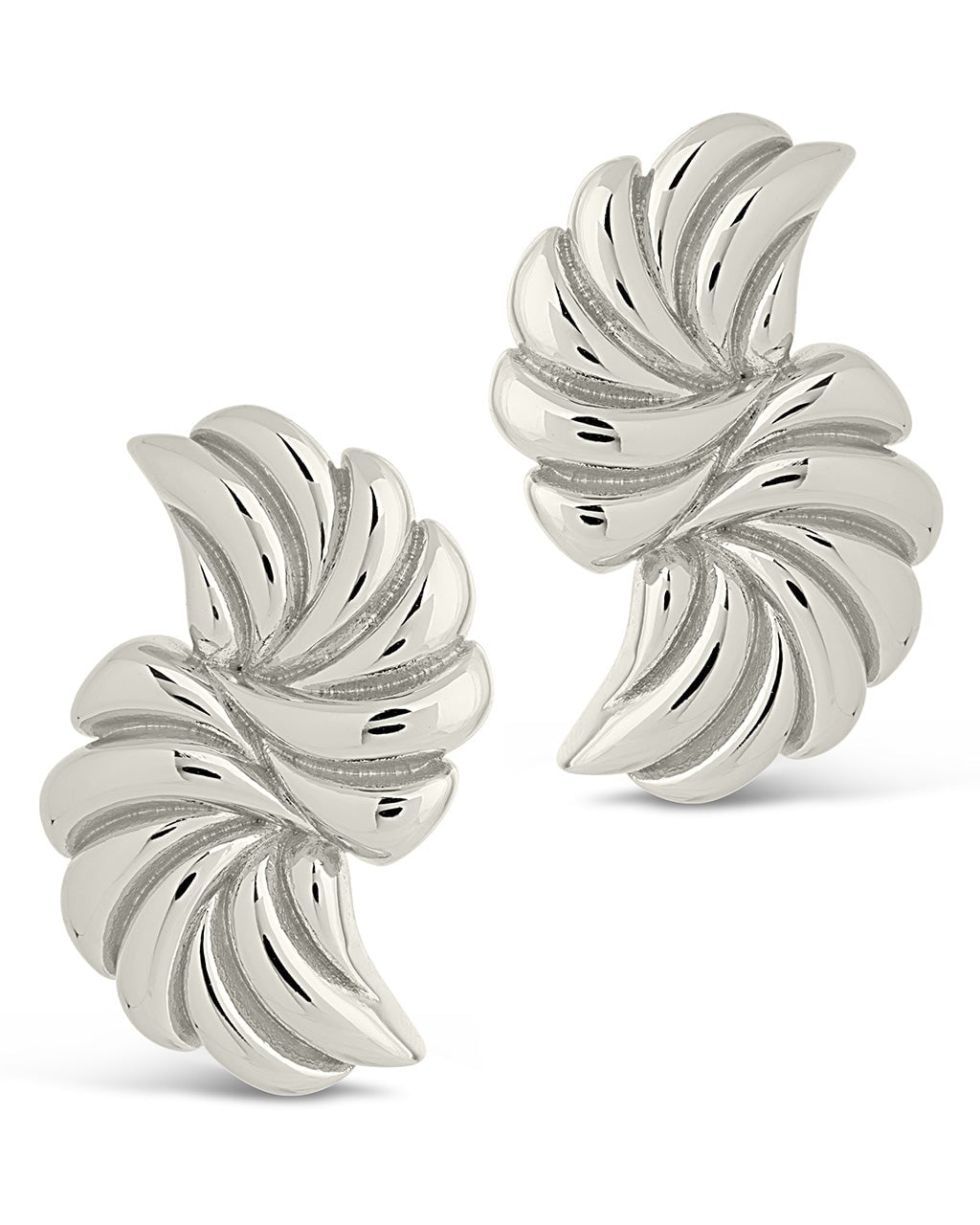 Twisted Croissant Stud Earrings - view 8