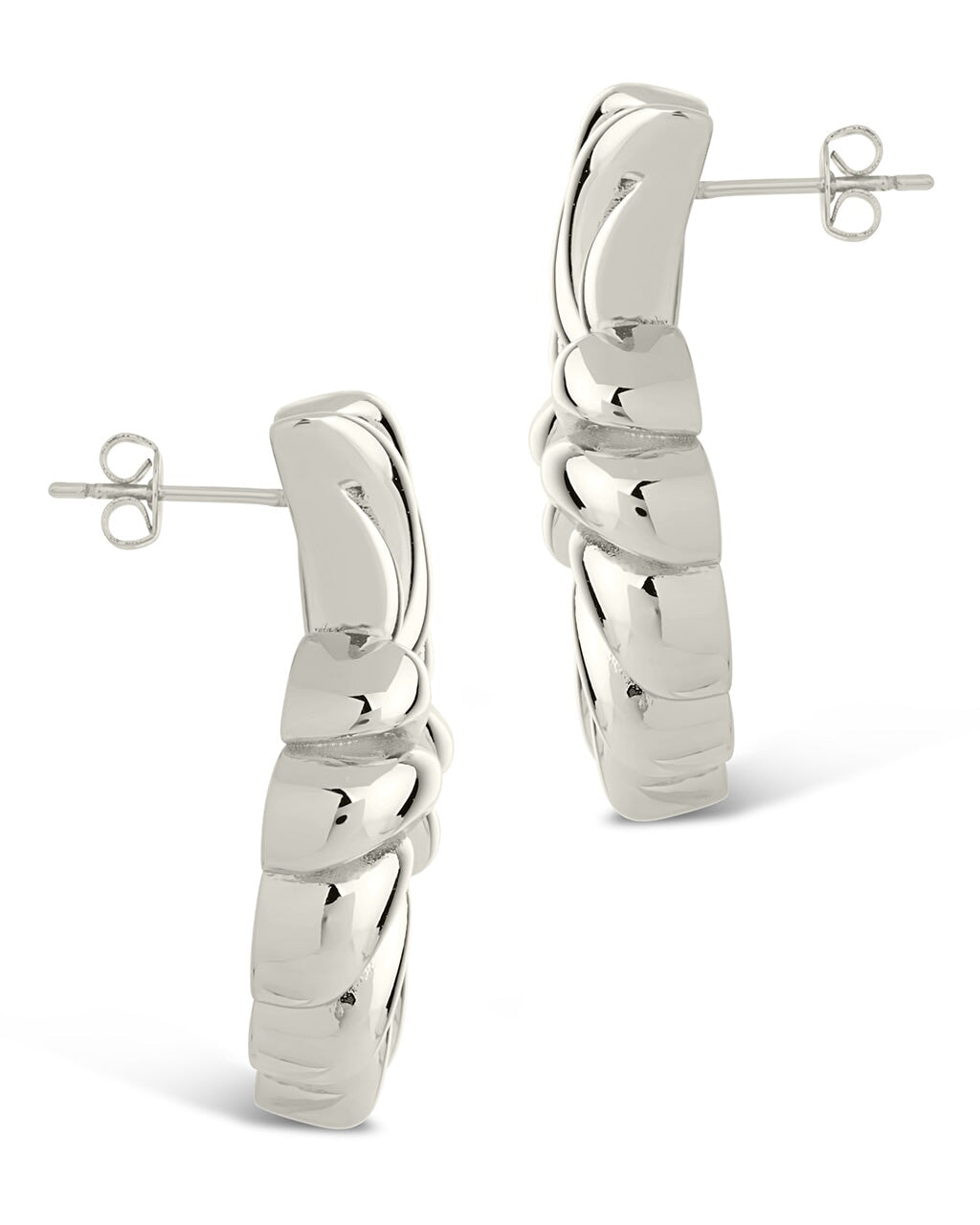 Twisted Croissant Stud Earrings - view 9