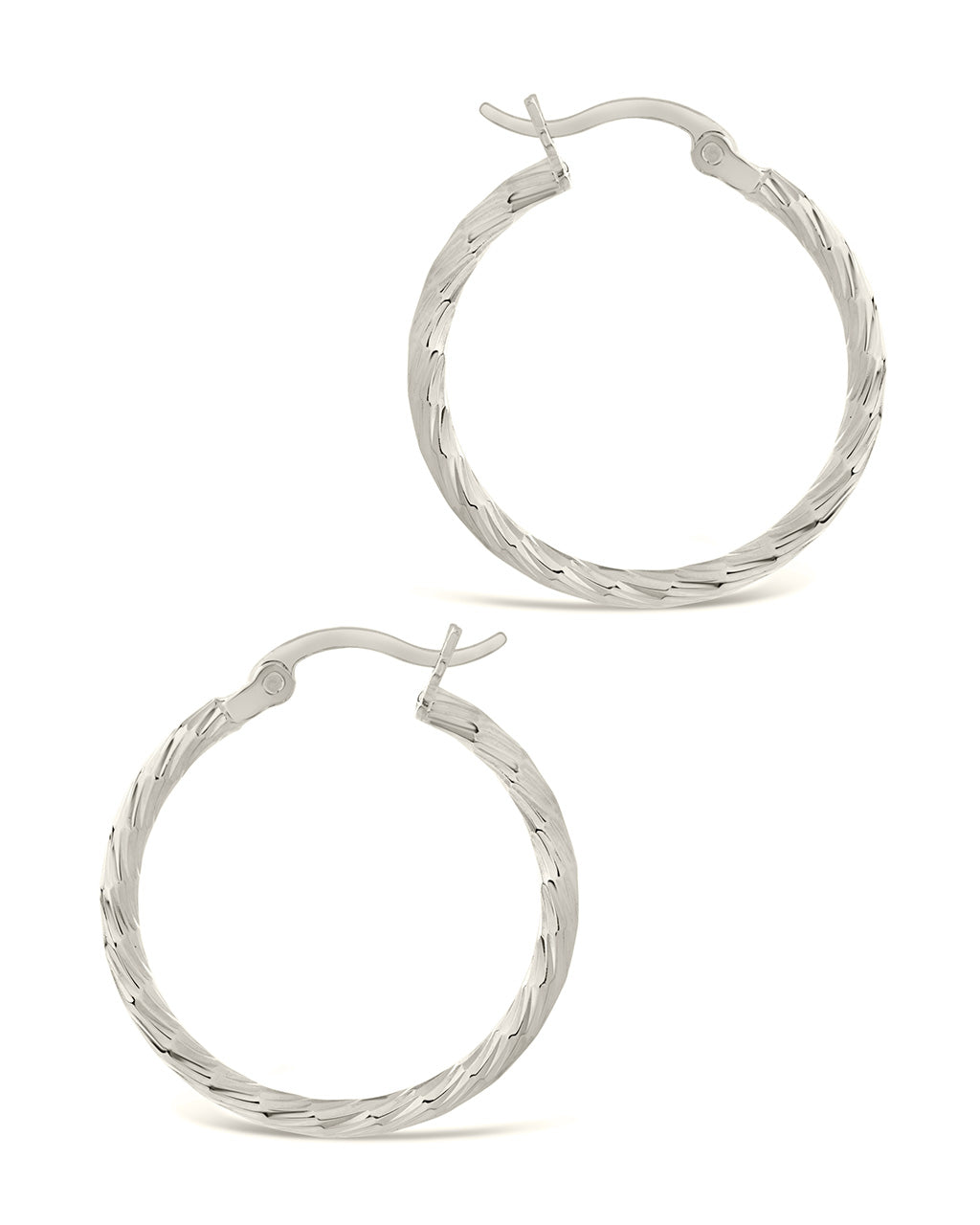 Anita Textured Hoop Earrings - view 6