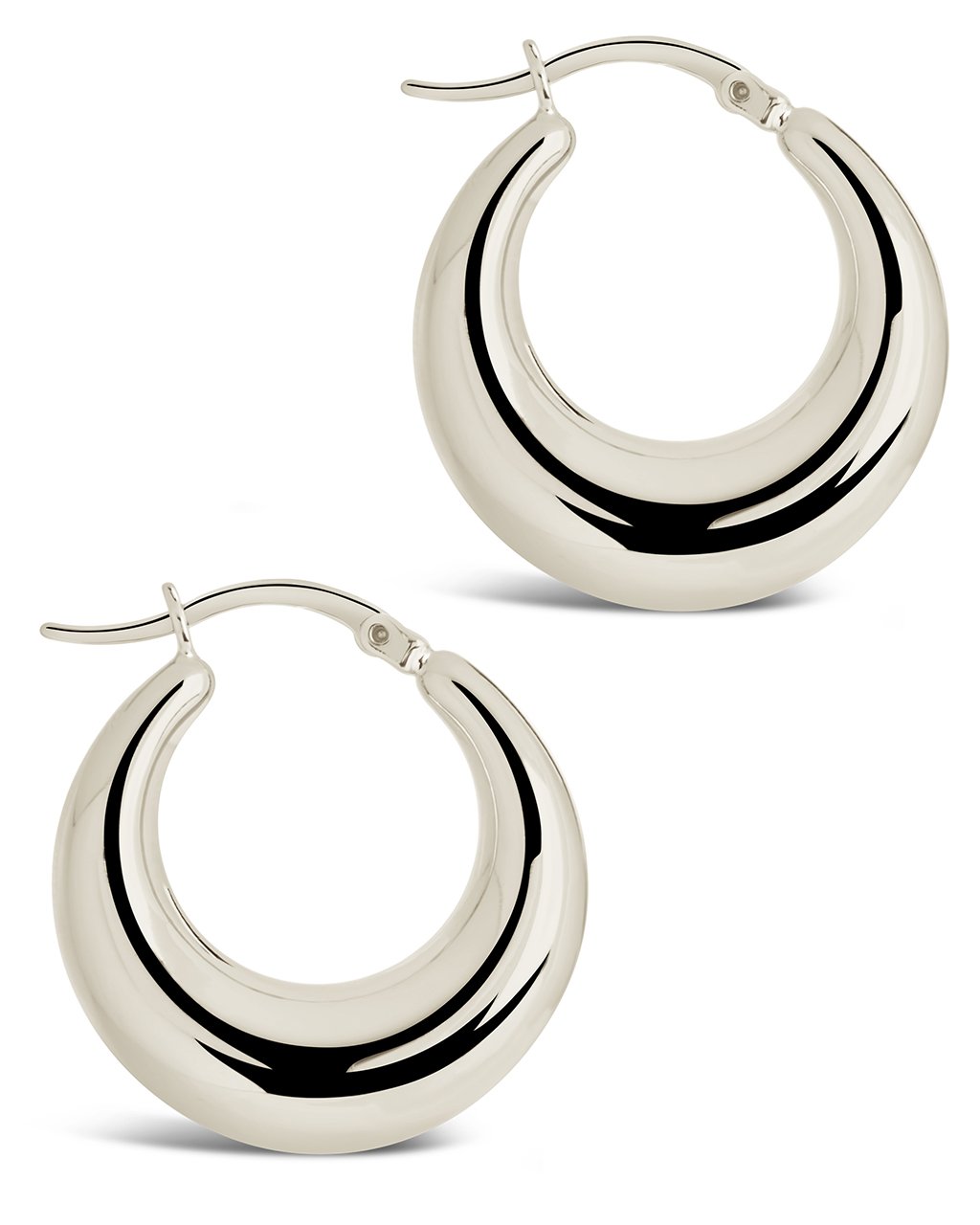 Graduated Tube Hoop Earrings - view 10