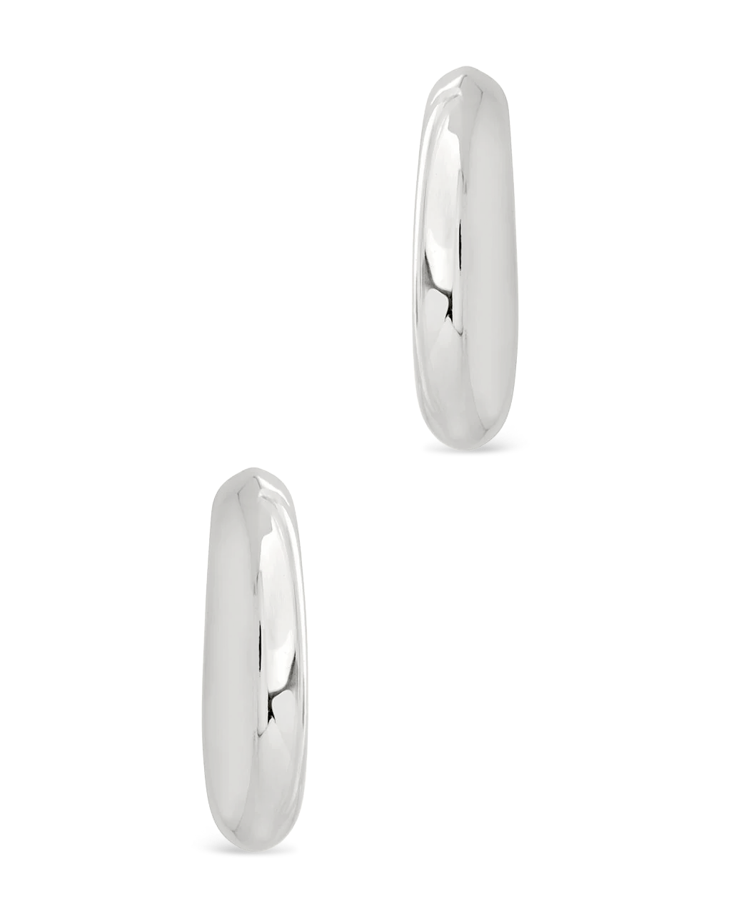 Avril Elongated Chunky Hoop Earrings - view 8