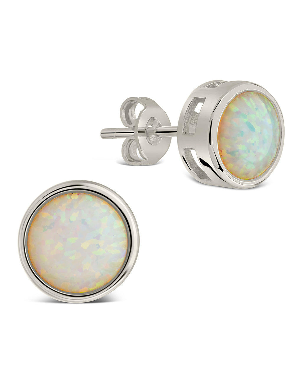 Paxe Opal Circle Stud Earrings - view 2