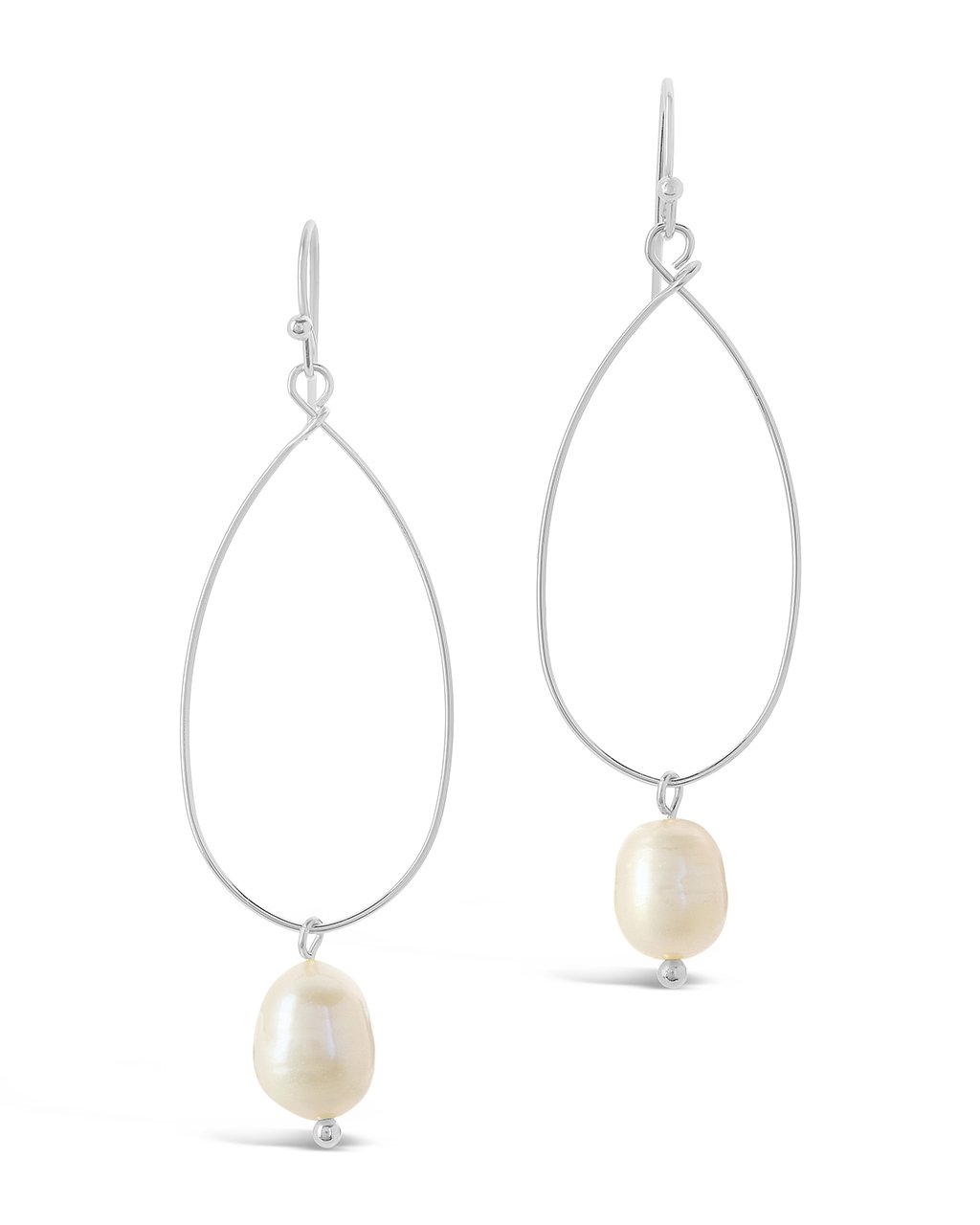 Teardrop Pearl Dangle Earrings - view 5
