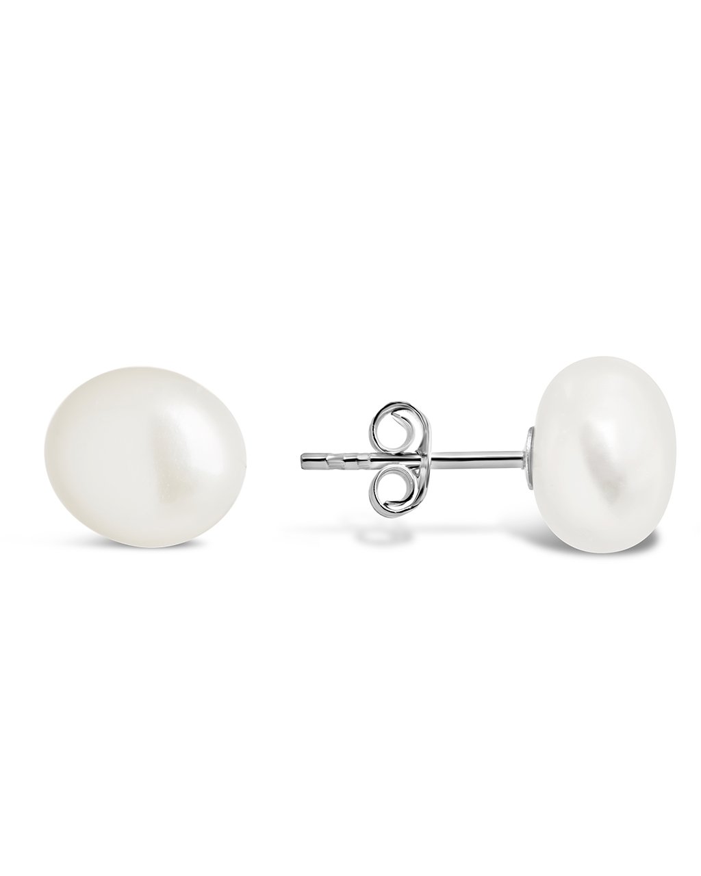 Baroque Pearl Stud Earrings - view 4
