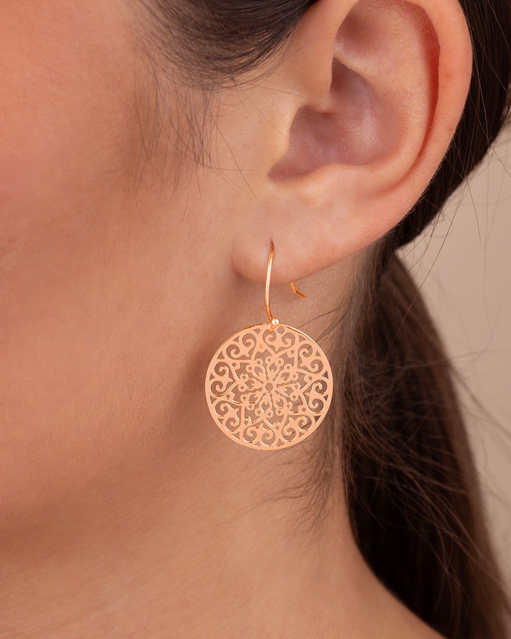 Round Filigree Dangle Earrings - view 8