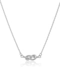 Infinity Love Knot Necklace in Silver