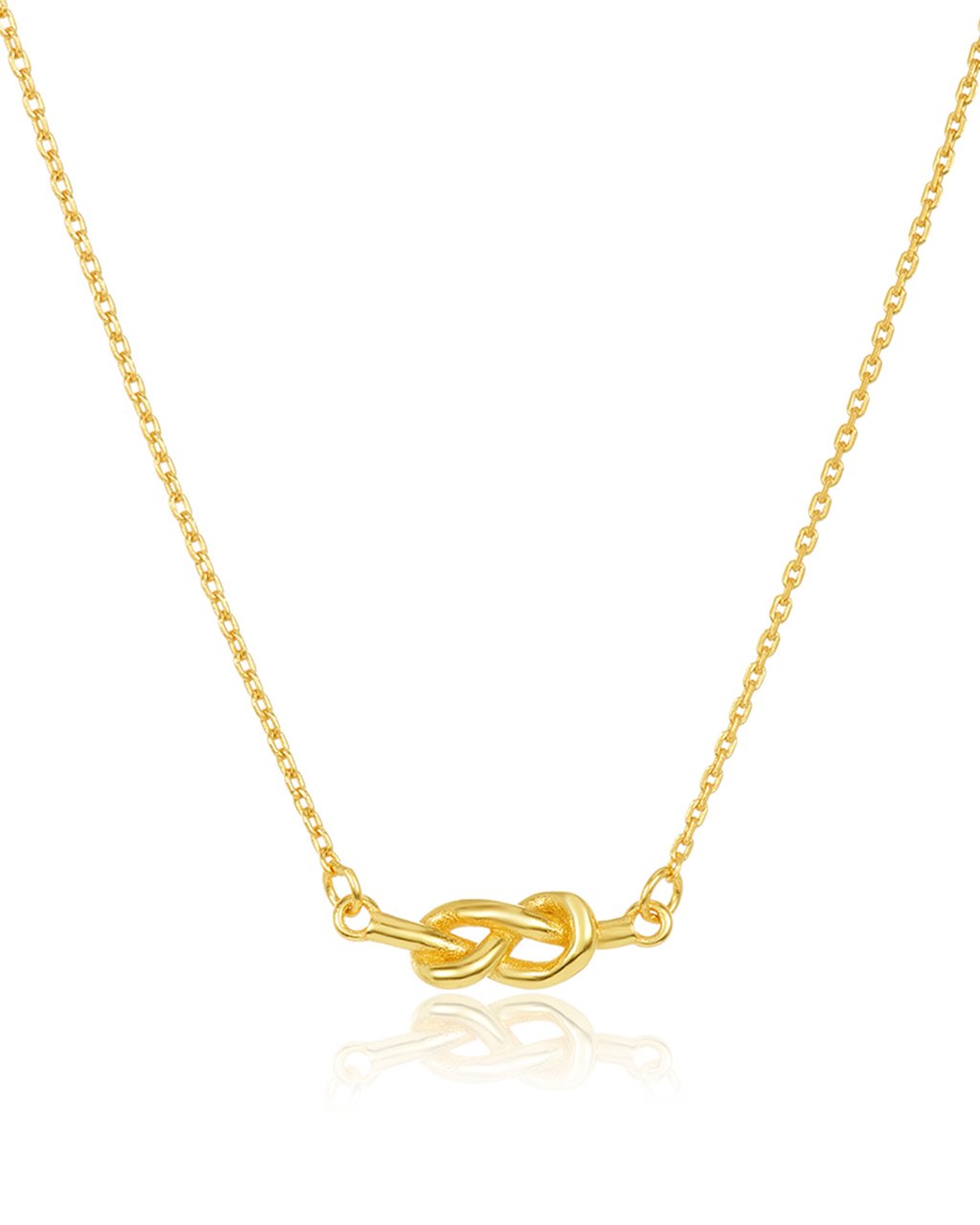 Infinity Love Knot Necklace in Gold