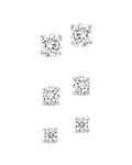 CZ Stud Earring Set in Silver