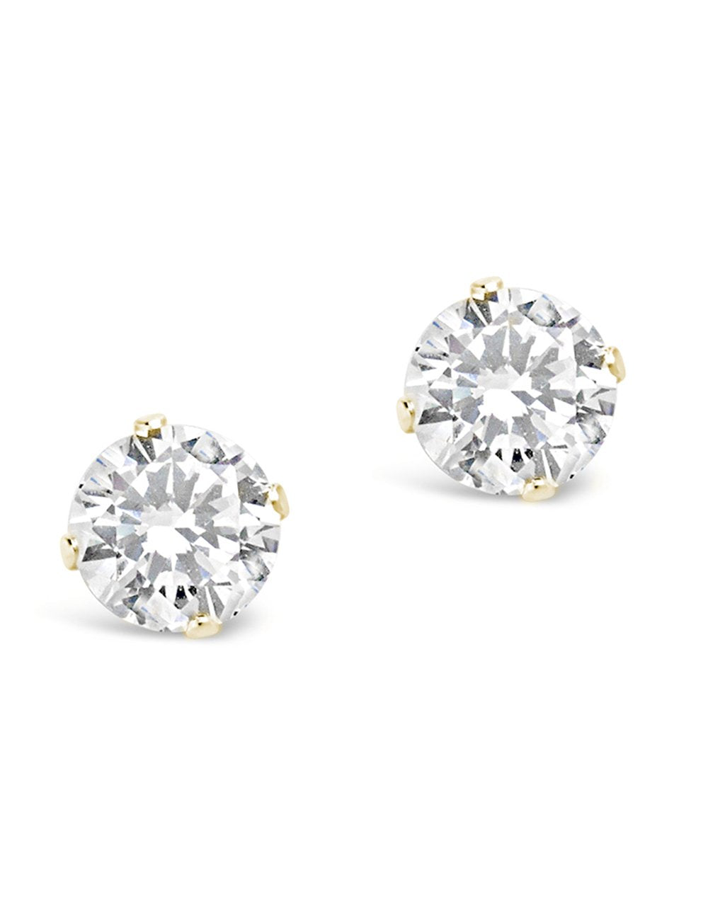 5mm CZ Stud Earrings in Gold