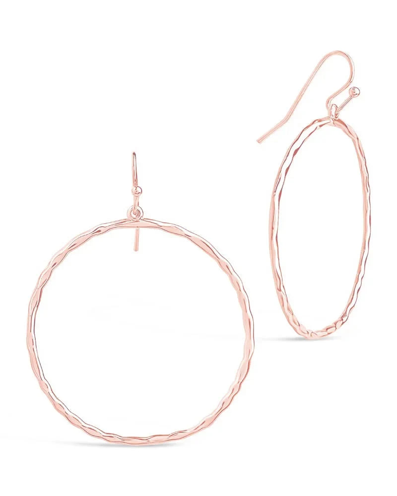 Gold and Silver Dangle Earrings in Rose Gold