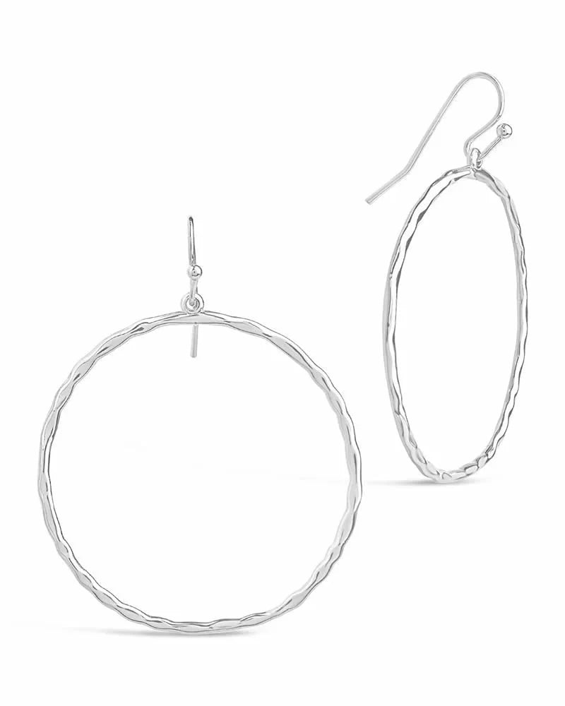 Gold and Silver Dangle Earrings in Silver