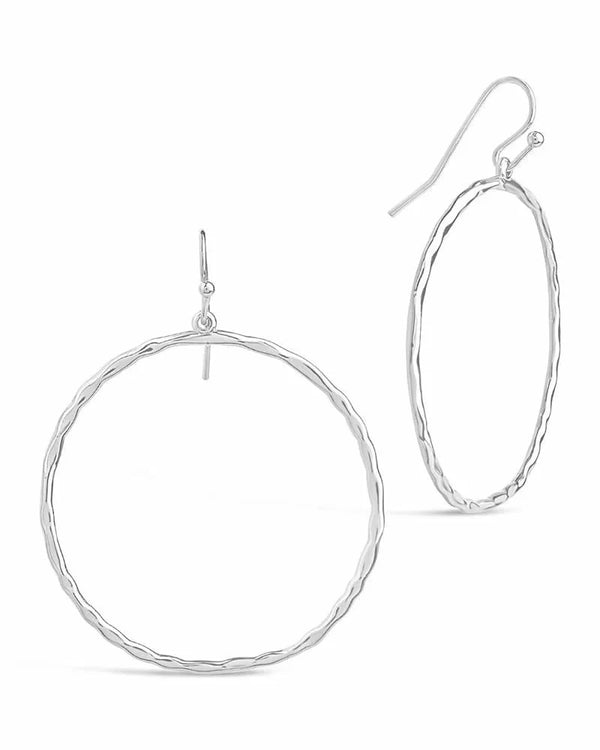 Gold and Silver Dangle Earrings in Silver