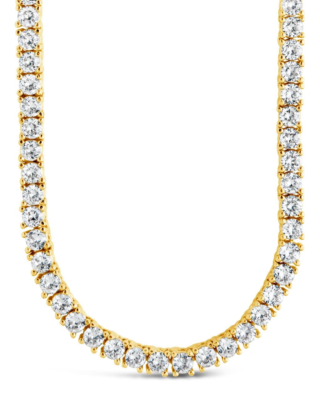 Cecil CZ Tennis Necklace in Gold