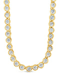 Helene Bezel CZ Tennis Necklace in 14K Gold Plated