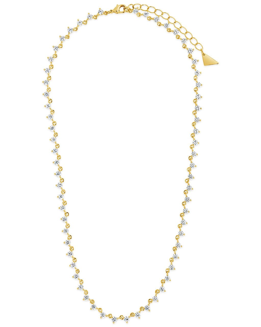 Brigid Staggered CZ Tennis Necklace - view 6