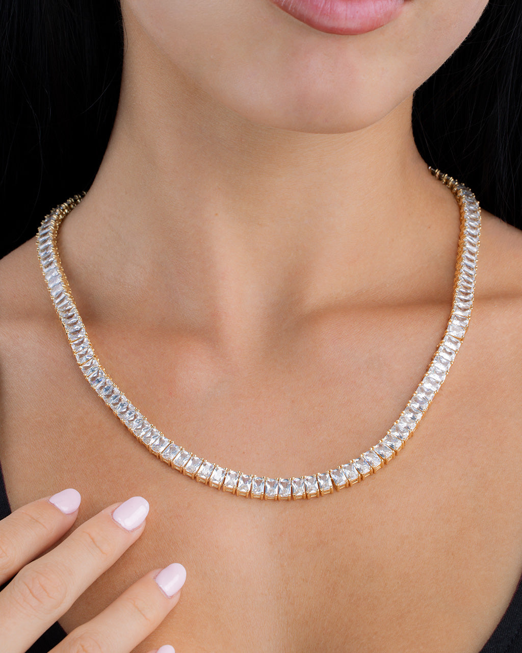 Marisol CZ Tennis Necklace - view 3